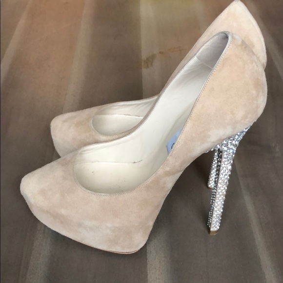 Esam suede Jimmy Choo crystal heel shoe - Picture 6 of 8